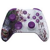 eXtremeRate ASR Version Performance Rubberized Full Set Shell Buttons with Redesigned Grip Diamond Texture Handles Backplate Case for Xbox Series X/S & Xbox Core Controller - Clown HAHAHA - GVNX3T004