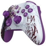 eXtremeRate ASR Version Performance Rubberized Full Set Shell Buttons with Redesigned Grip Diamond Texture Handles Backplate Case for Xbox Series X/S & Xbox Core Controller - Clown HAHAHA - GVNX3T004