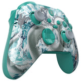 eXtremeRate ASR Version Performance Rubberized Full Set Shell Buttons with Redesigned Grip Diamond Texture Handles Backplate Case for Xbox Series X/S & Xbox Core Controller - Jade Dragon - Cloud Dominator - GVNX3T005