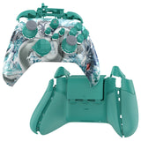 eXtremeRate ASR Version Performance Rubberized Full Set Shell Buttons with Redesigned Grip Diamond Texture Handles Backplate Case for Xbox Series X/S & Xbox Core Controller - Jade Dragon - Cloud Dominator - GVNX3T005