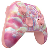 eXtremeRate ASR Version Performance Rubberized Full Set Shell Buttons with Redesigned Grip Diamond Texture Handles Backplate Case for Xbox Series X/S & Xbox Core Controller - Pinky Jellyfish Heaven - GVNX3T003