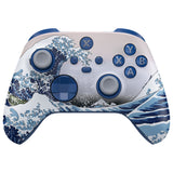 eXtremeRate ASR Version Performance Rubberized Full Set Shell Buttons with Redesigned Grip Diamond Texture Handles Backplate Case for Xbox Series X/S & Xbox Core Controller - The Great Wave - GVNX3T001