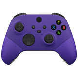 eXtremeRate Rubberized Purple ASR Version Performance Rubberized Grip Front Housing Shell  with Accent Rings for Xbox Series X/S Controller - FX3C3005