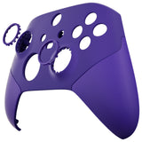 eXtremeRate Rubberized Purple ASR Version Performance Rubberized Grip Front Housing Shell  with Accent Rings for Xbox Series X/S Controller - FX3C3005