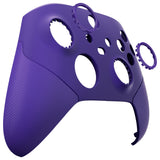 eXtremeRate Rubberized Purple ASR Version Performance Rubberized Grip Front Housing Shell  with Accent Rings for Xbox Series X/S Controller - FX3C3005