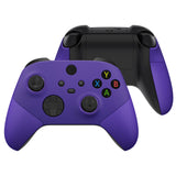 eXtremeRate Rubberized Purple ASR Version Performance Rubberized Side Rails Front Shell with Accent Rings for Xbox Series X/S Controller - ZX3C3005