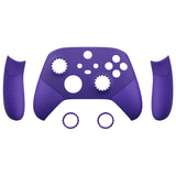 eXtremeRate Rubberized Purple ASR Version Performance Rubberized Side Rails Front Shell with Accent Rings for Xbox Series X/S Controller - ZX3C3005