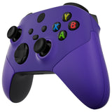 eXtremeRate Rubberized Purple ASR Version Performance Rubberized Side Rails Front Shell with Accent Rings for Xbox Series X/S Controller - ZX3C3005