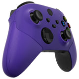 eXtremeRate Rubberized Purple ASR Version Performance Rubberized Side Rails Front Shell with Accent Rings for Xbox Series X/S Controller - ZX3C3005