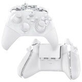 eXtremeRate ASR Version Performance Redesigned Full Set Shell Buttons with Ergonomic Trigger Stop Rubberized Grip for Xbox Series X/S Controller & Xbox Core Controller - Diamond Frosted White - KDXX3C006