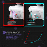 eXtremeRate ASR Version Performance Redesigned Full Set Shell Buttons with Ergonomic Trigger Stop Rubberized Grip for Xbox Series X/S Controller & Xbox Core Controller - Diamond Frosted White - KDXX3C006