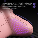 eXtremeRate ASR Version Performance Redesigned Full Set Shell Buttons with Ergonomic Trigger Stop Rubberized Grip for Xbox Series X/S Controller & Xbox Core Controller - Diamond Pale Red - KDXX3C003