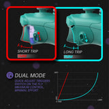 eXtremeRate ASR Version Performance Redesigned Full Set Shell Buttons with Ergonomic Trigger Stop Rubberized Grip for Xbox Series X/S Controller & Xbox Core Controller - Diamond Teal Green - KDXX3C005