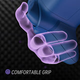 eXtremeRate ASR Version Performance Redesigned Full Set Shell Buttons with Ergonomic Trigger Stop Rubberized Grip for Xbox Series X/S Controller & Xbox Core Controller - Diamond Yale Blue - KDXX3C001