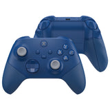 eXtremeRate ASR Version Performance Redesigned Full Set Shell Buttons with Ergonomic Trigger Stop Rubberized Grip for Xbox Series X/S Controller & Xbox Core Controller - Diamond Yale Blue - KDXX3C001