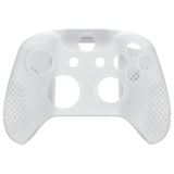 eXtremeRate PlayVital Soft Anti-slip Silicone Case Cover Thumb Stick Grip Caps Protector Skins for Microsoft Xbox One X & One S Controller Semi-transparent Clear-XBOWP0007GC