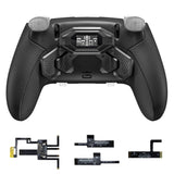 eXtremeRate BEYOND Back Paddles Kit with OLED Display & Redesigned Ergonomic Grips for PS5 Edge Controller - Rubberized Black - BYNEGU001