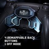 eXtremeRate BEYOND Back Paddles Kit with OLED Display & Redesigned Ergonomic Grips for PS5 Edge Controller - Rubberized Black - BYNEGU001