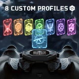 eXtremeRate BEYOND Back Paddles Kit with OLED Display & Redesigned Ergonomic Grips for PS5 Edge Controller - Rubberized Black - BYNEGU001