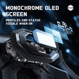 eXtremeRate BEYOND Back Paddles Kit with OLED Display & Redesigned Ergonomic Grips for PS5 Edge Controller - Rubberized Black - BYNEGU001