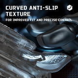 eXtremeRate BEYOND Back Paddles Kit with OLED Display & Redesigned Ergonomic Grips for PS5 Edge Controller - Rubberized Clear & Black - BYNEGU006