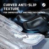 eXtremeRate BEYOND Back Paddles Kit with OLED Display & Redesigned Ergonomic Grips for PS5 Edge Controller - Rubberized Clear & Gray - BYNEGU005