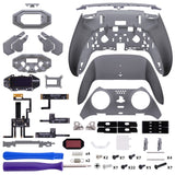eXtremeRate BEYOND Back Paddles Kit with OLED Display & Redesigned Ergonomic Grips for PS5 Edge Controller - Rubberized New Hope Gray & Classic Gray - BYNEGU004
