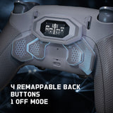 eXtremeRate BEYOND Back Paddles Kit with OLED Display & Redesigned Ergonomic Grips for PS5 Edge Controller - Rubberized New Hope Gray & Classic Gray - BYNEGU004