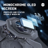 eXtremeRate BEYOND Back Paddles Kit with OLED Display & Redesigned Ergonomic Grips for PS5 Edge Controller - Rubberized New Hope Gray & Classic Gray - BYNEGU004