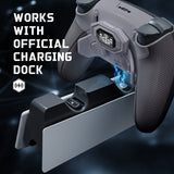 eXtremeRate BEYOND Back Paddles Kit with OLED Display & Redesigned Ergonomic Grips for PS5 Edge Controller - Rubberized New Hope Gray & Classic Gray - BYNEGU004