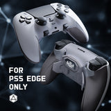 eXtremeRate BEYOND Back Paddles Kit with OLED Display & Redesigned Ergonomic Grips for PS5 Edge Controller - Rubberized New Hope Gray & Classic Gray - BYNEGU004
