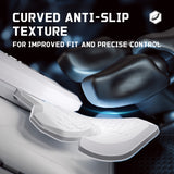 eXtremeRate BEYOND Back Paddles Kit with OLED Display & Redesigned Ergonomic Grips for PS5 Edge Controller - Rubberized White & Black - BYNEGU003