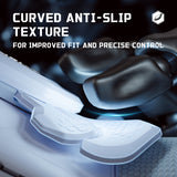 eXtremeRate BEYOND Back Paddles Kit with OLED Display & Redesigned Ergonomic Grips for PS5 Edge Controller - Rubberized White & Gray - BYNEGU002