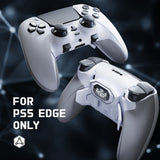 eXtremeRate BEYOND Back Paddles Kit with OLED Display & Redesigned Ergonomic Grips for PS5 Edge Controller - Rubberized White & Gray - BYNEGU002