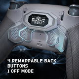 eXtremeRate BEYOND Back Paddles Kit with OLED Display & Redesigned Ergonomic Grips for PS5 Edge Controller - Rubberized New Hope Gray & Classic Gray - BYNEGU004