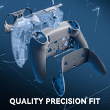 eXtremeRate Beyond-ARC Bottom Shell Kit with Rubberised Grip for PS5 Edge Controller - Dark Gray - CKREGU007
