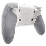 eXtremeRate Beyond-ARC Bottom Shell Kit with Rubberised Grip for PS5 Edge Controller - White & Gray - CKREGU006