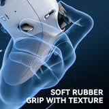 eXtremeRate Beyond-ARC Bottom Shell Kit with Rubberised Grip for PS5 Edge Controller - White & Gray - CKREGU006