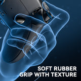 eXtremeRate Beyond-ARC Bottom Shell Kit with Rubberised Grip for PS5 Edge Controller - Black - CKREGU001