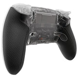 eXtremeRate Beyond-ARC Bottom Shell Kit with Rubberised Grip for PS5 Edge Controller - Clear & Black - CKREGU005