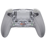 eXtremeRate Beyond-ARC Bottom Shell Kit with Rubberised Grip for PS5 Edge Controller - Clear & Gray - CKREGU004