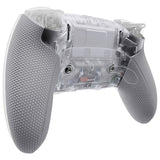 eXtremeRate Beyond-ARC Bottom Shell Kit with Rubberised Grip for PS5 Edge Controller - Clear & Gray - CKREGU004