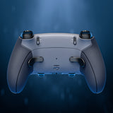 eXtremeRate Beyond-ARC Bottom Shell Kit with Rubberised Grip for PS5 Edge Controller - New Hope Gray & Classic Gray - CKREGU003