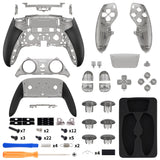 eXtremeRate Beyond-ARC Full Set Shell Buttons with 6-in-1 Swappable Thumbsticks for PS5 Edge Controller - Clear Black - QNVEGM003