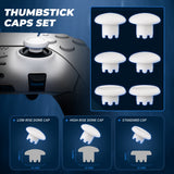 eXtremeRate Beyond-ARC Full Set Shell Buttons with 6-in-1 Swappable Thumbsticks for PS5 Edge Controller - White - QNVEGM001