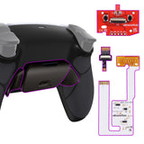 eXtremeRate Black Real Metal Buttons (RMB) Version RISE V3 Remap Kit for PS5 Controller BDM-030/040/050 - Rubberized Black - XPFJ7005G4