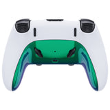 eXtremeRate Chameleon Green Purple Top Bottom Decorative Trim Shell Compatible with ps5 Edge Controller DIY Replacement Front Back Clip Shell, Custom Plates Cover Compatible with ps5 Edge Controller - CXQEGP011