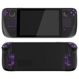 eXtremeRate Clear Atomic Purple Replacement Full Set Buttons for Steam Deck Console - JESDM003