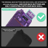 eXtremeRate Clear Atomic Purple Replacement Full Set Buttons for Steam Deck Console - JESDM003