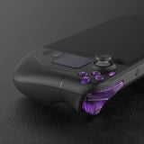 eXtremeRate Clear Atomic Purple Replacement Full Set Buttons for Steam Deck Console - JESDM003